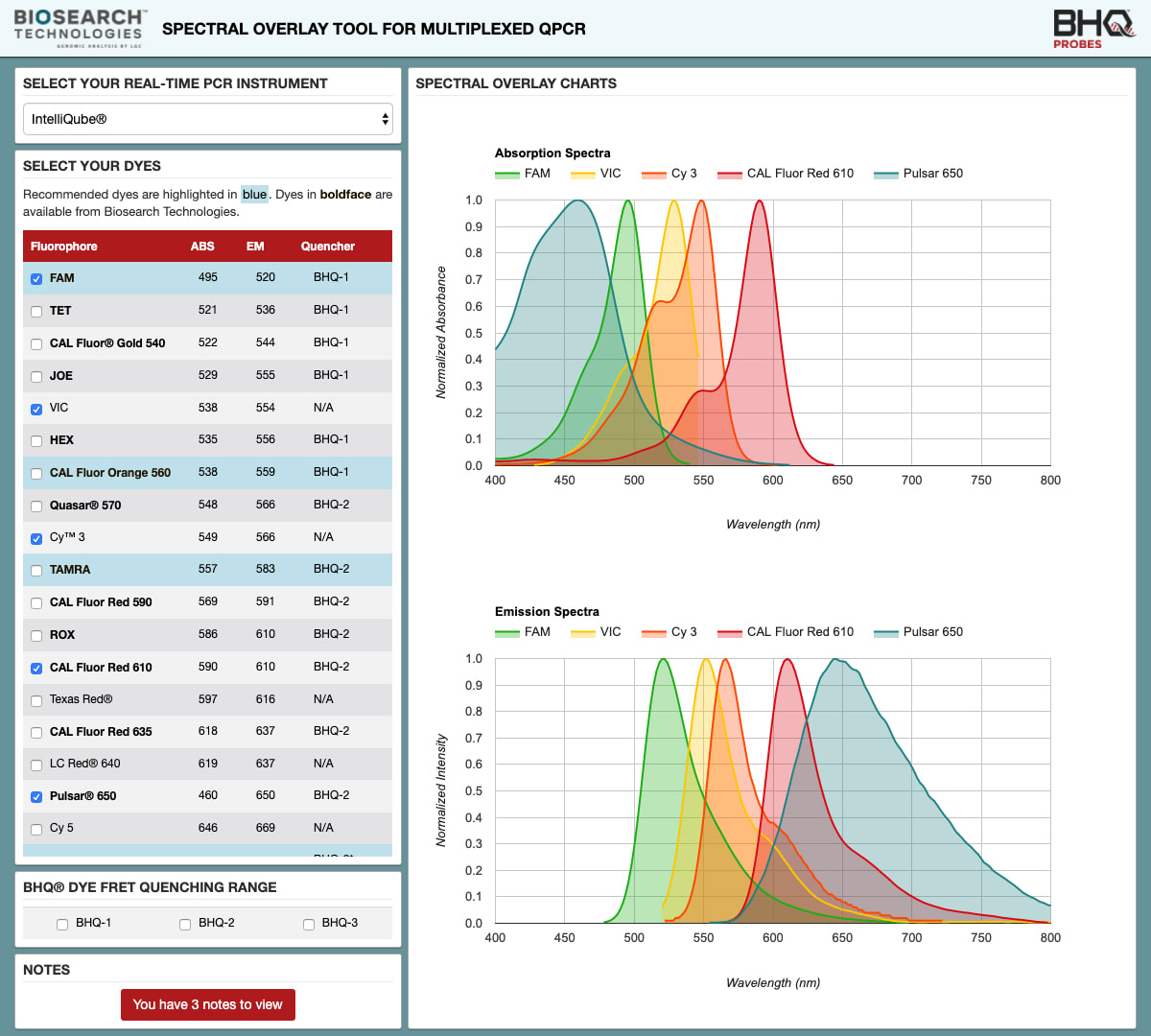 2015 build of spectral overlay tool viewed on desktop